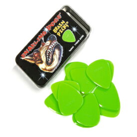 D'Andrea Snarling Dog Brain ナイロン ギターピック 12 パック ブリキ箱付き (グリーン、0.53mm) D'Andrea Snarling Dog Brain Nylon Guitar Picks 12 Pack with Tin Box (Green, 0.53mm)