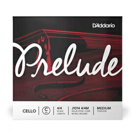 D'Addario プレリュード チェロ シングル C 弦、4/4 スケール、ミディアムテンション D'Addario Prelude Cello Single C String, 4/4 Scale, Medium Tension