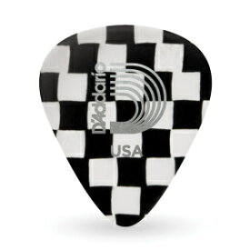 D'Addario Accessories Checkerboard Celluloid Guitar Picks, Extra Heavy, 25 Pack