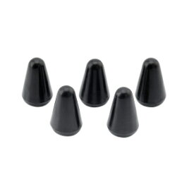 Musiclily Basic Metric 3.7mm Plastic Guitar 5 Way Switch Tips Pickup Selector Switch Knobs Caps for Import Strat/Stratocaster Style Electric Guitar, Black (Set of 5)