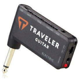 Traveler Guitar TGA-1E Electric Guitar Headphone Amplifier | Guitar Headphone Amp with 1/8" Headphone Jack and 1/8" Aux-in for Backing Tracks | Portable Guitar Amp with Gain, Tone and Volume Controls