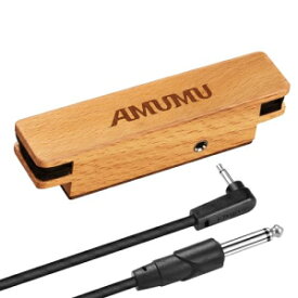 AMUMU SP30 Woody Magnetic Soundhole Pickup for Steel String Acoustic Guitars Single Coil, Only Steel String Guitar