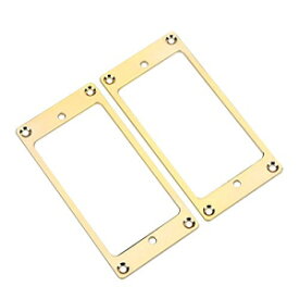 Metal Humbucker Pickup, Frame Mounting Rings Replacement Parts for Electric Guitars(Gold)