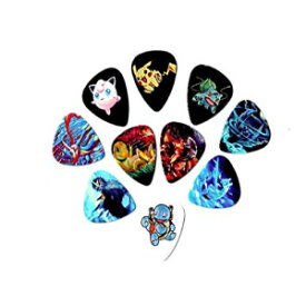 Pokiemun Guitar Picks (10 medium picks in a packet) - Includes Pika'chu and many other cute characters