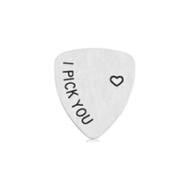 Anniversary Jewelry Gifts for Him Men - Unique Birthday Gift for Musician Guitar Player Husband Boyfriend Fiancé Dad I Pick You Guitar Pick Music Gift for Wedding Valentines Father's Day Christmas