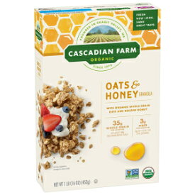 Cascadian Farm オーガニック グラノーラ、オーツ麦とハニーシリアル、16 オンス Cascadian Farm Organic Granola, Oats and Honey Cereal, 16 oz