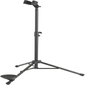 K&M König & Meyer Bassoon Stand 15010.011.55 | Stable Secure Adjustable/Folding Stand For Bass Clarinet & Eb Alto | Lightweight & Compact Tripod Base | Felt Support Arms | Made in Germany | Black