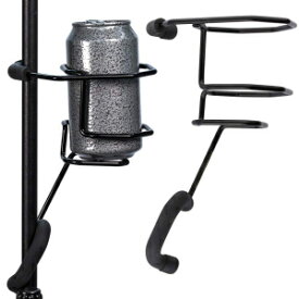 String Swing SH01 Mic Stand Drink Holder for Coffee Travel Mug and Water Bottle - Made in USA Black