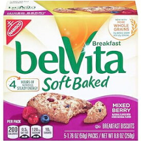 belVita ソフトベイクファーストブレックファストビスケット、ミックスベリー、8.8オンス belVita Soft Baked Breakfast Biscuits, Mixed Berry, 8.8 Ounce