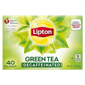 40 Count (Pack of 1), Lipton Decaffeinated Green Tea Bags, Hot or Iced, 40 Count