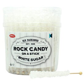 Extra Large Rock Candy Sticks: 48 Original Lollipop - White Rock Candy Sticks - Individually Wrapped - Espeez Rock Candy Sticks for Candy Buffet, Birthdays, Weddings, Receptions and Baby Shower