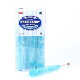 Extra Large Rock Candy Sticks: 12 Light Blue Cotton Candy Lollipop - Individually Wrapped - Espeez Rock Candy Sticks for Candy Buffet, Birthdays, Weddings, Receptions, Bridal and Baby Showers