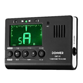 Donner Metronome Tuner for All Instruments - Guitar, Bass, Violin, Ukulele, Trumpet, Chromatic, Clarinet, Flute, 3 in 1 Digital Metronome with Tuner/Metronome/Tone Generator, DMT-01