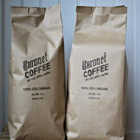 Baronet Coffee 100% コロンビア産ウイラ - 2ポンドの全豆、2個パック Baronet Coffee 100% Colombian Huila - 2lb Whole Bean, Two Pack