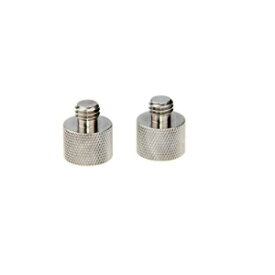 CAMVATE 2 Pieces 3/8"-16 Male to 5/8"-27 Female Thread Adapter for Microphone Mounts and Stands - 1359