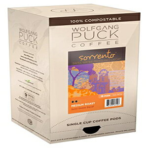 Wolfgang Puck \tgR[q[|bhA\gXCXEH[^[vZXfJtFuhA18 JEg (3 pbN) Wolfgang Puck Soft Coffee Pods, Sorrento Swiss Water Process Decaf Blend, 18-Count (Pack of 3)