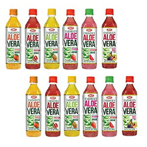OKF AGx hN 16.9 IX{g (t[c|`t 6 t[o[oGeBpbNA12 pbN) OKF Farmers OKF Aloe Vera Drink in 16.9 Ounce Bottles (6 Flavor Variety Pack with Fruit Punch, 12 Pack)