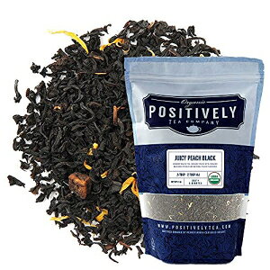 Organic Positively Tea CompanyAW[V[s[`gA[Y[tA16IX Organic Positively Tea Company, Juicy Peach Black Tea, Loose Leaf, 16 Ounce