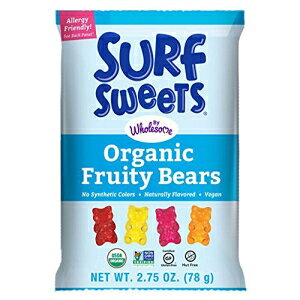 Surf Sweets �I�[�K�j�b�N �t���[�e�B�[ �x�A�[�Y�A2.75 �I���X�A12 �� Surf Sweets Organic Fruity Bears, 2.75 oz, 12 Count