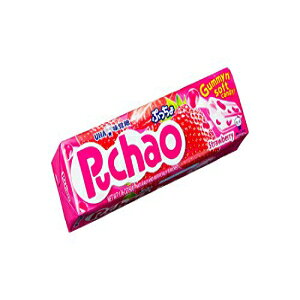 UHAo v`ILfB[ Xgx[ 1.76IX (120) UHA Mikakuto Puchao Candy, Strawberry, 1.76 Ounce (Pack of 120)
