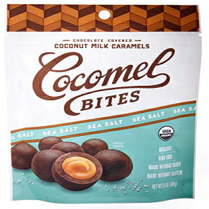 Cocomels `R[gJo[hLoCc - I[KjbN - isgp - R[V (CA2pbN) Cocomels Chocolate Covered Caramel BITES - Organic - Made Without Dairy - Kosher (Sea Salt, 2 pack)