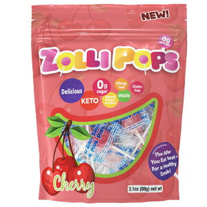 Zollipops Clean Teeth Lollipops , Sugar-Free Candy with Xylitol for a Healthy Smile - Great for Kids, Diabetics, and Keto Diet (Cherry, 3.1oz), Assorted