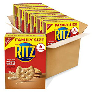 bcNbJ[ S t@~[TCY6 Ritz Crackers, Whole Wheat Flavor, 6 Family Size Boxes
