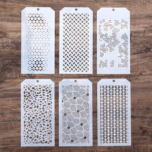 DIY XeVev[g XNbvubLOp ǉƋH|i̊Gp 6Zbg (ʖ͗l) SLGIFT DIY Decorative Stencil Template for Scrapbooking ting on Wall Furniture Crafts, Set of 6 (Polka Dot)