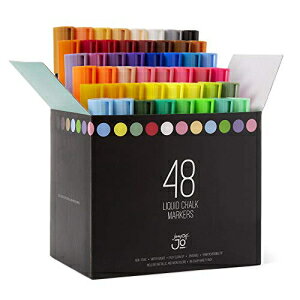 JumpOff Jo - t̃`[N }[J[ 48 pbN - lIA^bNAzCgt JumpOff Jo - 48 Pack Liquid Chalk Markers Neon, Metallic, and White Included