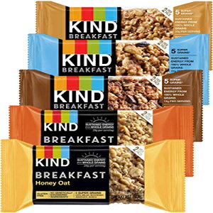 Healthiest Bars Kind Breakfast Bars Variety 5 Flavors In Sanisco Pack (12 Pack (24 Bars))