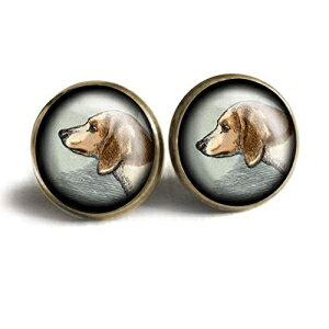 r[ÕX^bh sAX The Divine Iguana Beagle Dog Stud Earrings