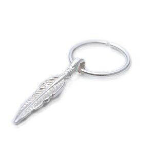 tFU[COX^[OVo[COAVo[gCowbNXt[vsAXtFU[WG[ Lugasis FINE JEWELRY Feather Cartilage Earring Sterling Silver Earrings, Silver Tribal 