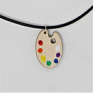 yCgpbg`[J[lbNX A[eBXĝ߂̎`y_glbNX Telestic Design t Palette Choker Necklace Hand-ted Pendant Necklace for Artists