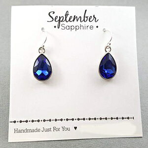 9 ̒a΃CO - u[ Tt@CA NX^ X^[O Vo[ eBAhbv CO CY Design Studio September Birthstone Earrings - Blue Sapphire Crystal Sterling Silver Teardrop Earrings