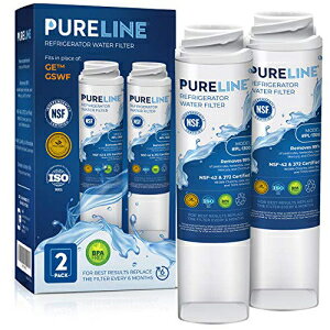GE GSWF F①ɗp򐅃tB^[p PURELINE (2 pbN) GE GSWF Certified Refrigerator Water Filter Replacement by PURELINE (2 Pack)