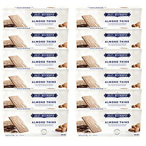 Jules Destrooper �A�[�����h�V�� - �L���������o�^�[�r�X�P�b�g�A�R�[�V�������i�A�{���̃x���M�[�� - 3.5�I���X (12�p�b�N) Jules Destrooper Almond Thins - Caramelized Butter Biscuits, Kosher Dairy, Authentic Made In