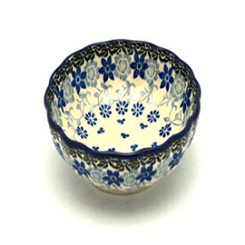 ポーランド陶器ボウル - 浅いスカラップ - S - シルバーレース Polish Pottery Gallery Polish Pottery Bowl - Shallow Scalloped - Small - Silver Lace