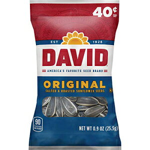 DAVID [Xgщ̃IWiЂ܂̎A0.9 IXA36  (9 pbN) DAVID Seeds DAVID Roasted and Salted Original Sunflower Seeds, 0.9 oz, 36 Bags (Pack of 9)