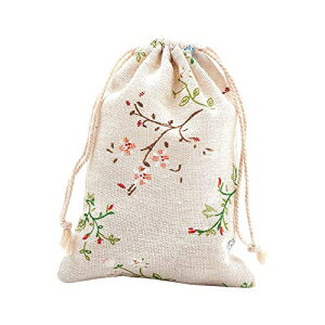 PH PandaHall 50pcs 5x7 Inch Burlap Bags Drawstring Gift Bags Advent Calendar Bags Floral Fabric Bags Jewelry Packing Pouches Favors Bag for Xmas Jewelry Coffee Beans Wedding Party Shower Birthday