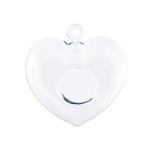 WGVI WGV Glass Hanging Plant Terrarium, Width 5", Height 5", Heart Valentine DIY Succulent Air Planter Clear Tea Light Votive Candle Holder for Event Home Garden Outdoor Decor, 1 Piece