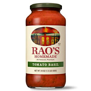 Rao's Ɛg}goW\[XA24IXAg}g\[XAړIAPgth[pX^\[XAv~AiAC^AYg}gƃoW Rao's Homemade Tomato Basil Sauce, 24 oz, Tomato Sauce, Al