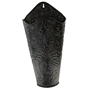 Everydecor 16 3/4 C` ubN XN[ EH[ Rei Everydecor 16 3/4" Black Scroll Wall Container