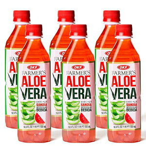 OKF �A���G�x�� �X�C�J �h�����N�A16.9 �I���X (10 �p�b�N) OKF Aloe Vera Watermelon Drink, 16.9 Ounce (10 Pack)