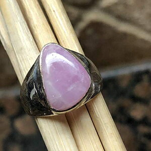 i` sN Nc@Cg 925 \bh X^[O Vo[ Y O TCY 7.75 Natural Rocks by Kala Natural Pink Kunzite 925 Solid Sterling Silver Men's Ring Size 7.75