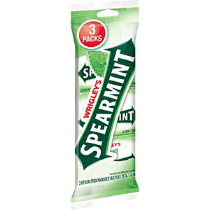 リグレーズ スペアミントガム (15 スティックパック 3 パック)、45 個 Wrigley's Spearmint Gum (3 Pack of 15 Stick Pack), 45 Count