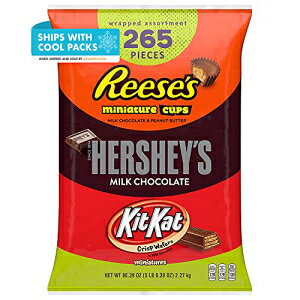 [XAn[V[ALbgJbg ~j`A ~N`R[gLfB[lߍ킹AʕA80.39IX oNoGeBobO (265) REESE'S, HERSHEY'S and KIT KAT Miniatures Assorted Milk Ch
