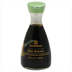 傤 5IX (6{) Kikkoman Less Sodium Soy Sauce 5 Ounces (Case of 6)