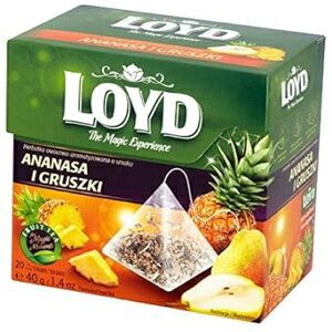 Ch t[ceB[ pCibvmAeB[obO 20  (2 pbN) Loyd Fruit Tea Pineapple & Pear Flavored, 20 teabags (Pack of 2)