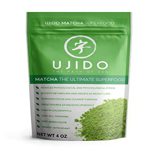 宇治堂 日本の抹茶グリーンティーパウダー - セレモニーブレンド (4オンス) Ujido Japanese Matcha Green Tea Powder - Ceremonial Blend (4 oz)