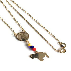 �x�l�Y�G�� �}�b�v �l�b�N���X �r���w�� �f�� �o�W�F ���_�� Sifrimania Venezuela Map Necklace Virgen del Valle Medal